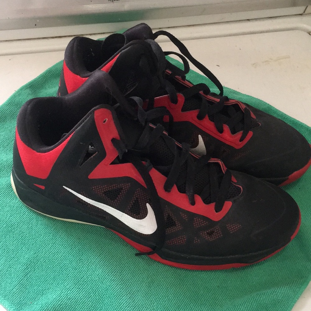 Nike Zoom Hyper Chaos Black Red 536841-001 Basketball Shoes Sneakers Mens 10.5